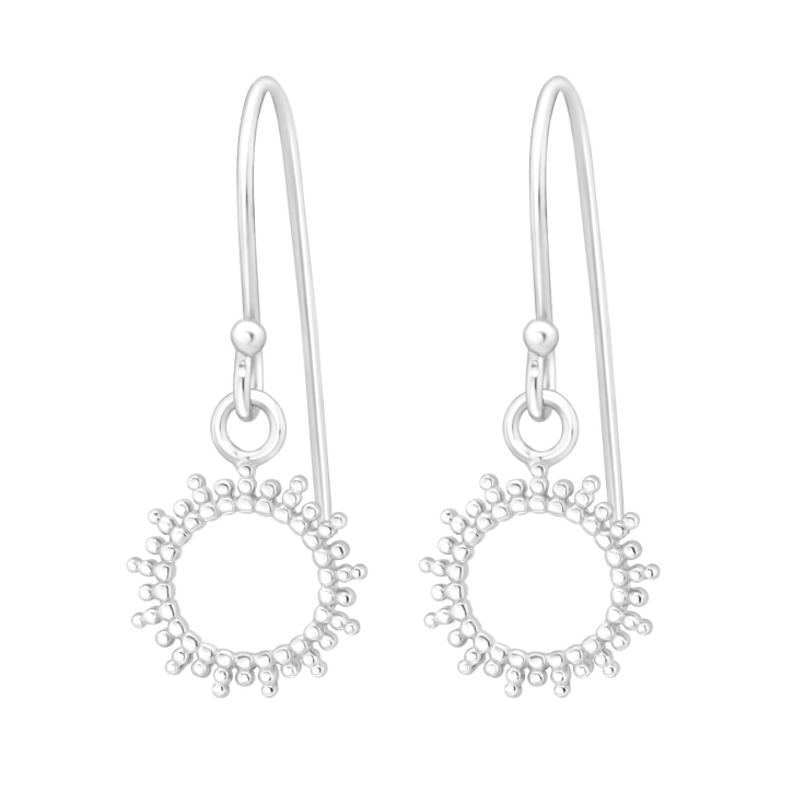 925 Sterling Silber Ohrhaken Ohrringe mit Sonne