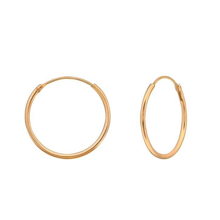 Creolen Ohrringe 925 Sterling Silber rosévergoldet 20mm
