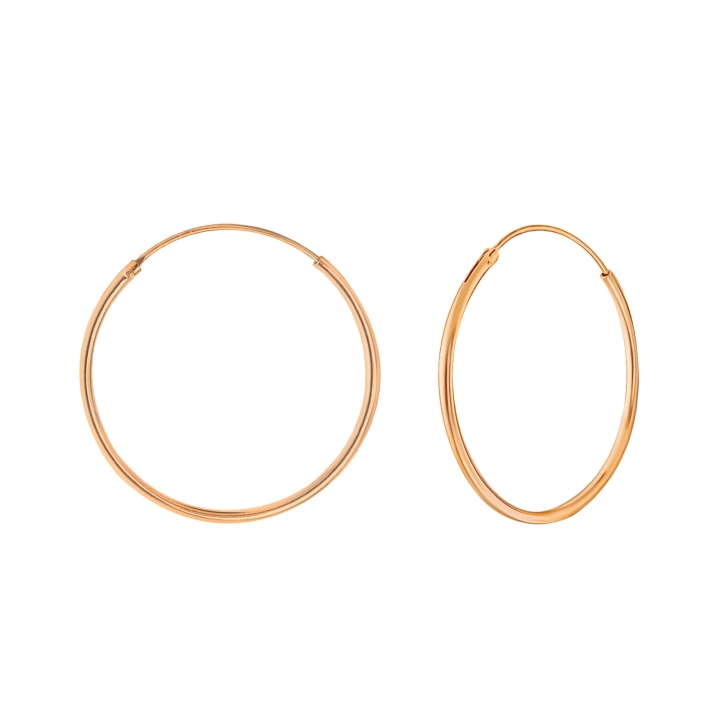 Creolen Ohrringe 925 Sterling Silber rosévergoldet 25mm