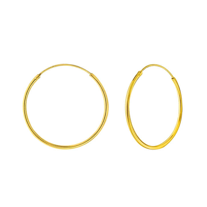 Creolen Ohrringe 925 Sterling Silber gelbvergoldet 25mm