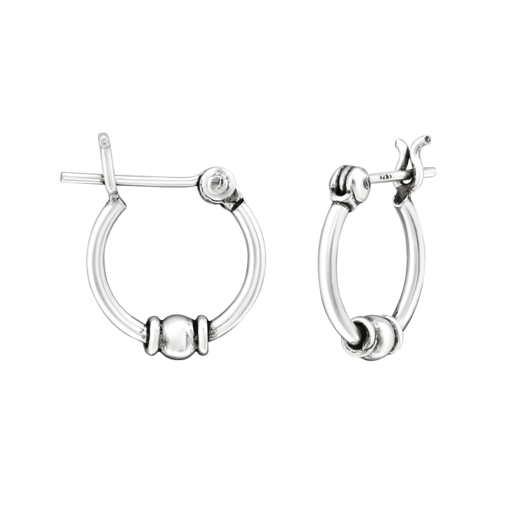 Ohrringe Creolen 925 Sterling Silber 12 mm Bali Hoops mit französischem Verschluss