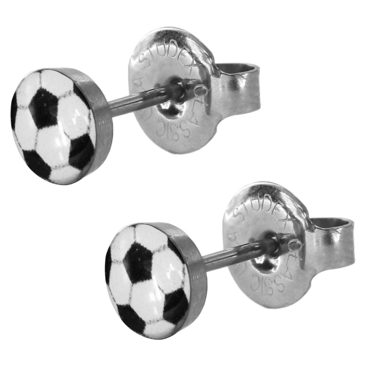 Erstohrstecker Chirurgenstahl mit Fussball Studex System 75