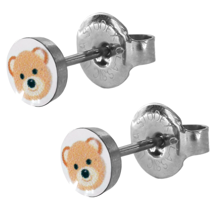 Erstohrstecker Chirurgenstahl mit Teddybär Studex System 75