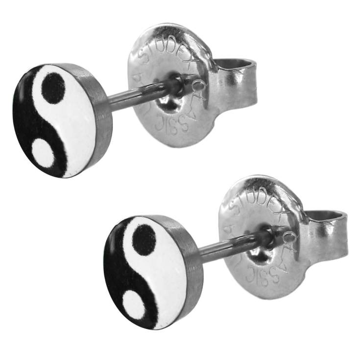 Chirurgenstahl Ohrstecker mit Yin und Yang Studex Sensitive