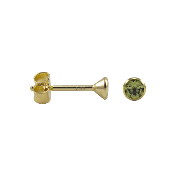 Kelchohrstecker Gold mit Peridot