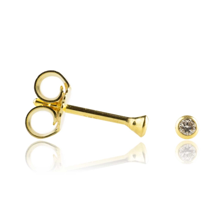 Kelchohrstecker Diamanten 585er Gelbgold mit Brillanten 0,07ct