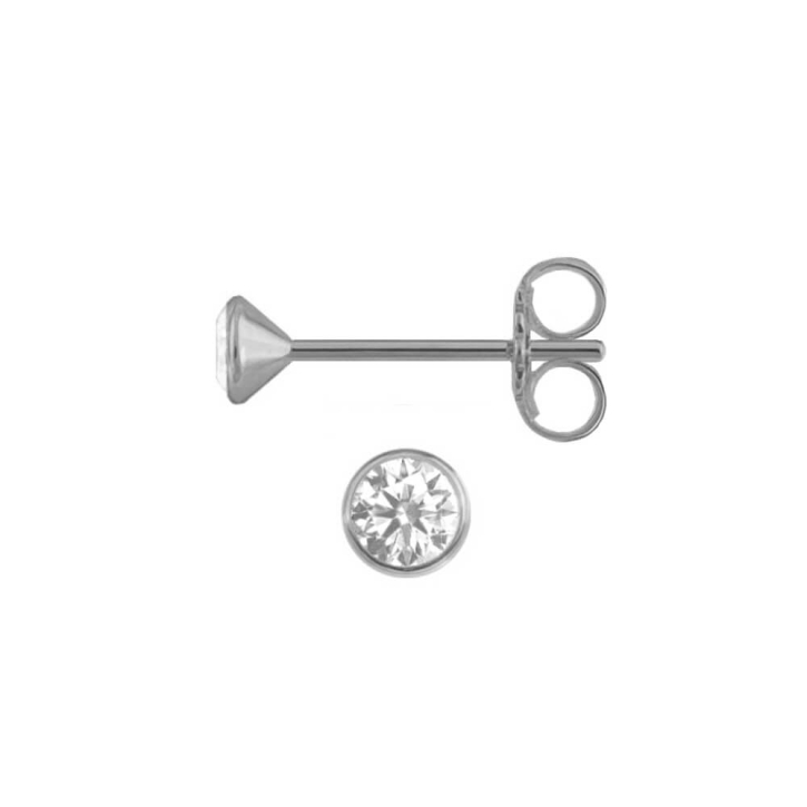Kelchohrstecker Ohrringe 925 Sterling Silber mit Zirkonia in transparent 2,5mm Kelchohrstecker Ohrringe 925 Sterling Silber mit Zirkonia in transparent 2,5mm