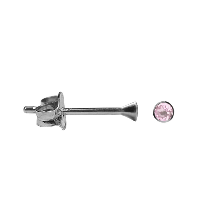 Kelchohrstecker 925 Sterling Silber mit Zirkonia in pink 2-5mm