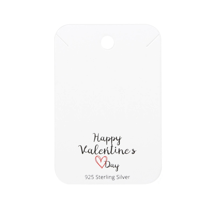 5 x Schmuckkarte 925 Sterling Silber Halskette Valentinstag "Happy Valentines Day"