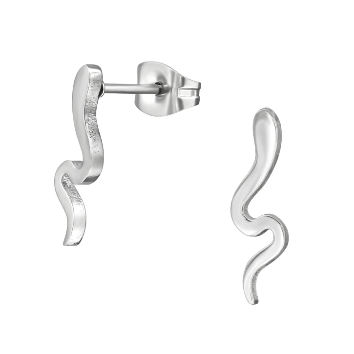 Ohrringe Ohrstecker 316L Chirurgenstahl mit Schlange in silber