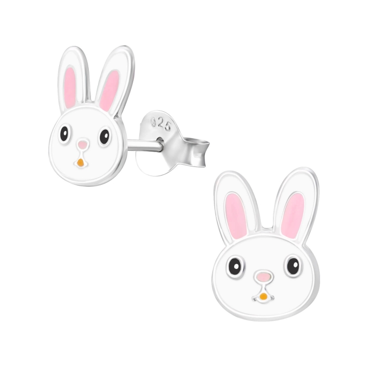 Kinder Ohrringe Ohrstecker 925 Sterling Silber mit Hasenkopf