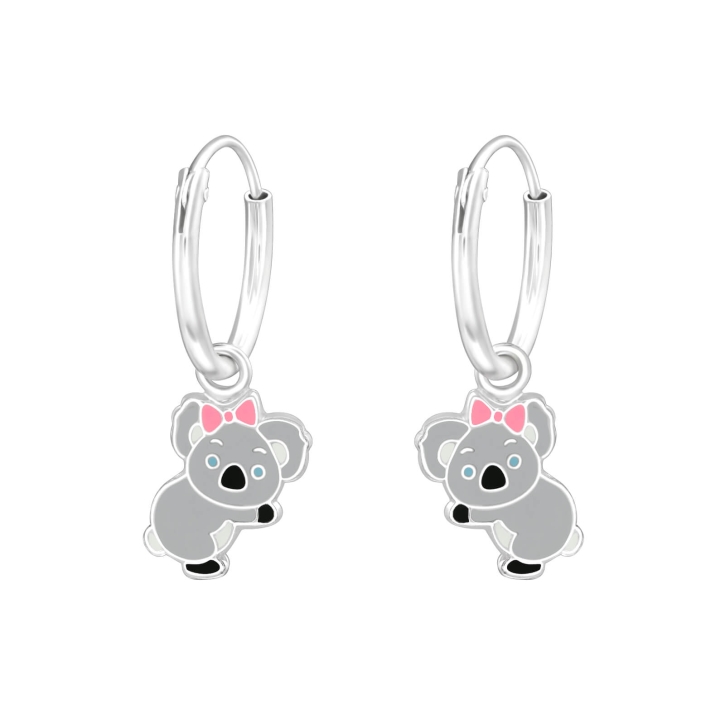 Kinder Creolen Ohrringe 925 Sterling Silber mit Koala