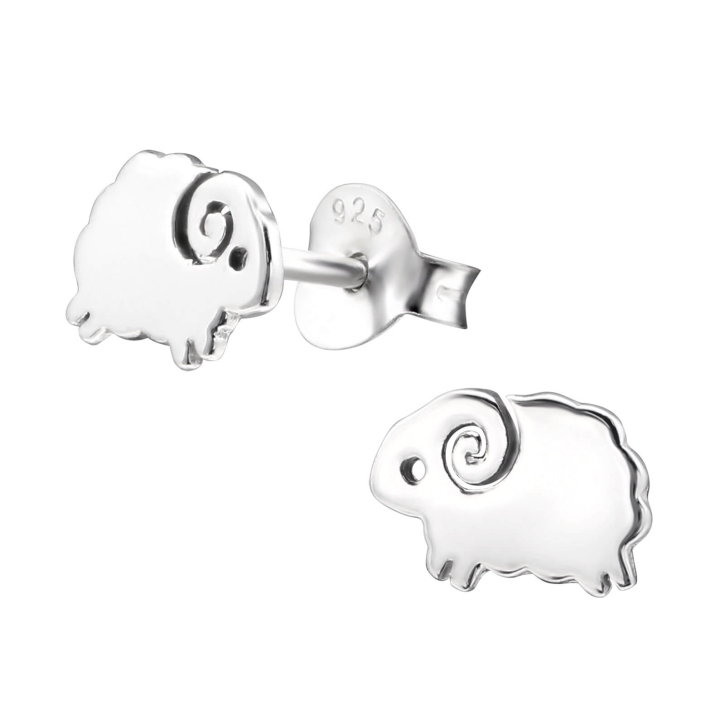 Kinder Ohrringe Ohrstecker 925 Sterling Silber mit Schafbock