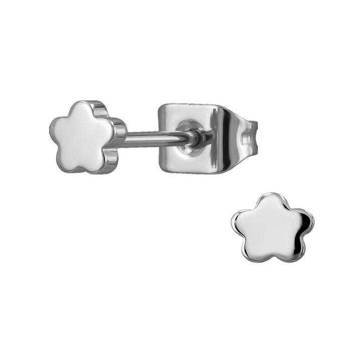 Titan Ohrringe Ohrstecker mit Kleeblatt 3,5mm