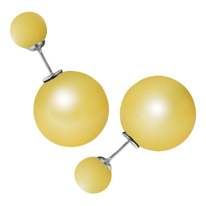 Chirurgenstahl Kugel Ohrstecker pastellfarben pastellgelb