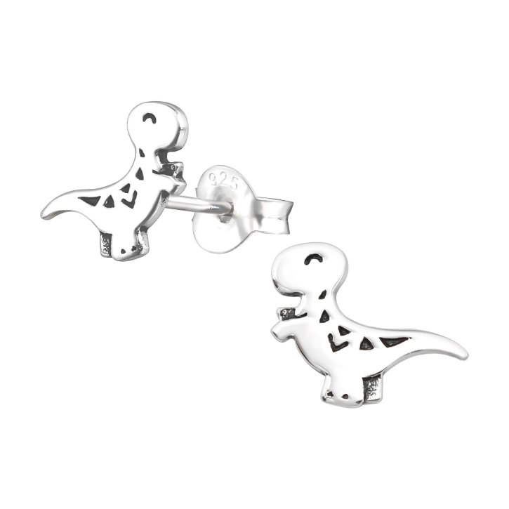 925er Sterling Silber Ohrstecker mit Dinosaurier