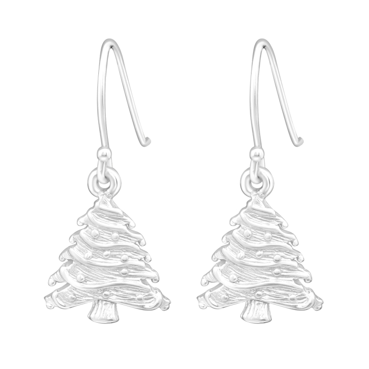 925 Sterling Silber Ohrhaken Ohrhänger mit Weihnachtsbaum