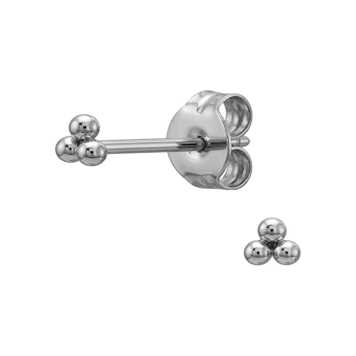 Titan Ohrringe Ohrstecker mit drei verbundenen Kugeln