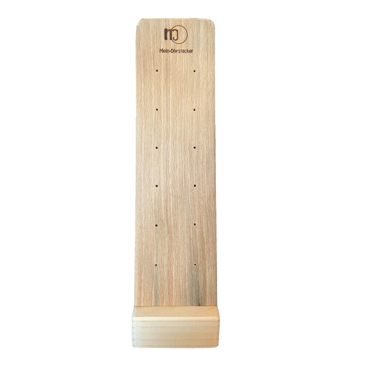 Hochwertiges Ohrstecker Display aus Holz für 6 Paar Ohrstecker