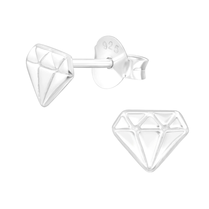 Ohrstecker 925 Sterling Silber Diamant Edelstein