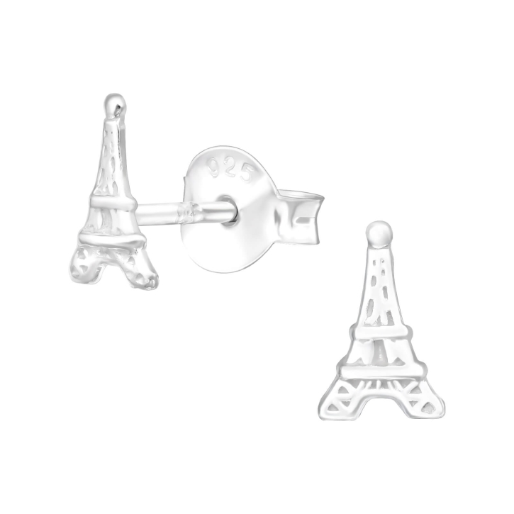 Paris Ohrstecker 925 Sterling Silber mit Eiffelturm