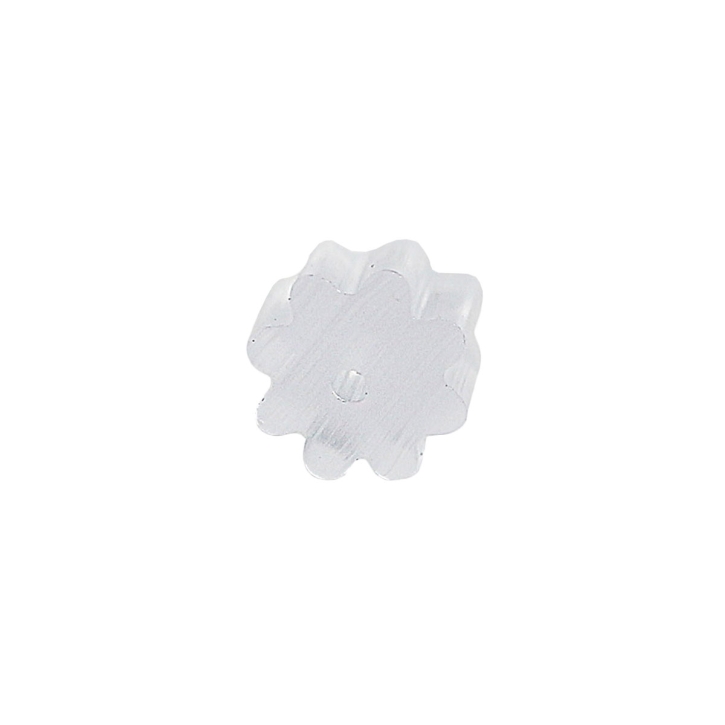 10 x Ohrstecker Stopper transparent gerillt