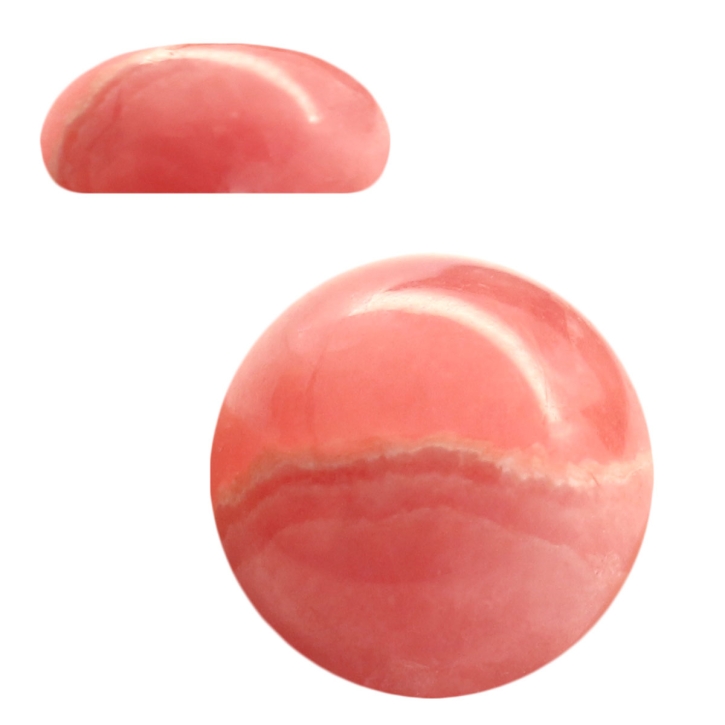 Rhodochrosit Cabochon Klebstein 12mm rosarot