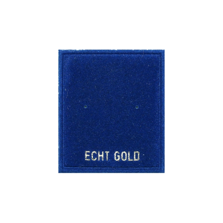 10 x Schmuckkarte Samtkärtchen Ohrstecker mit Aufschrift "Echt Gold"