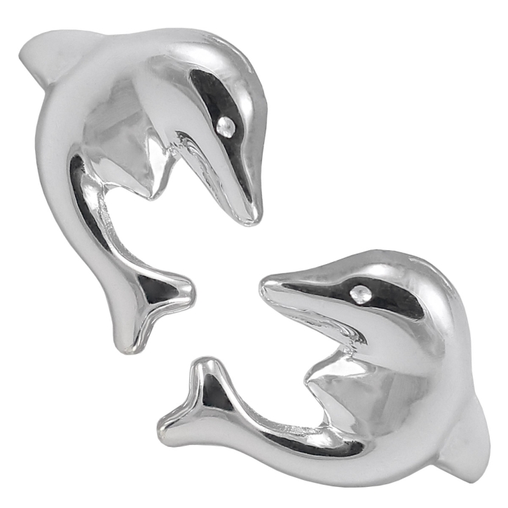 Silber Ohrstecker Delfine - Ohrringe mit Delfin