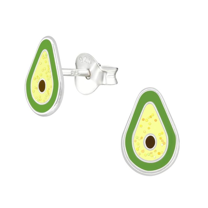 Ohrstecker 925 Sterling Silber mit Avocado