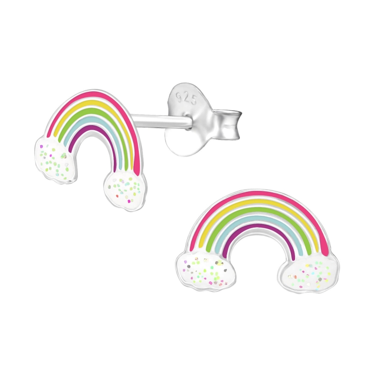 Ohrringe Regenbogen Ohrstecker 925 Sterling Silber