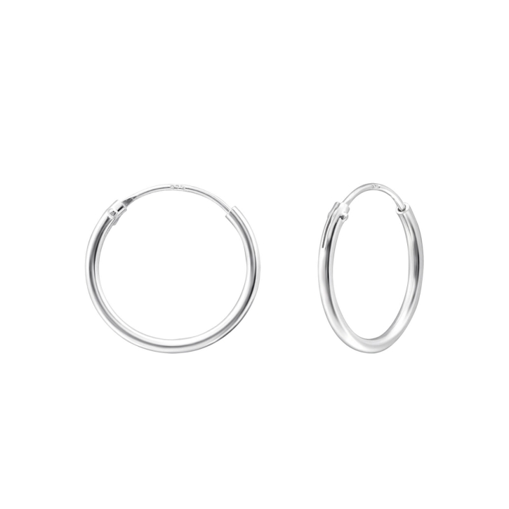 Creolen Ohrringe 925 Sterling Silber 14mm