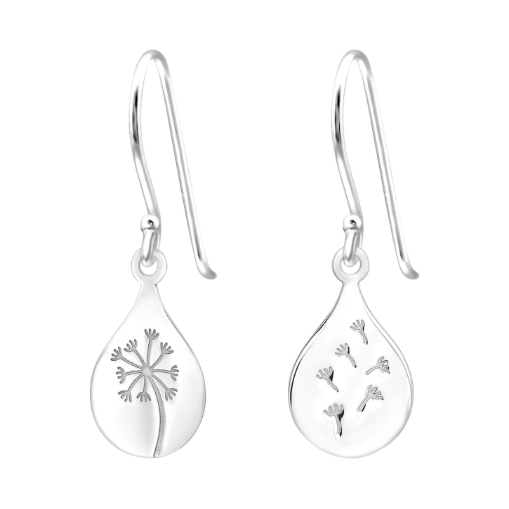 Ohrringe 925 Sterling Silber Löwenzahn Ohrhänger Ohrhaken mit Pusteblume