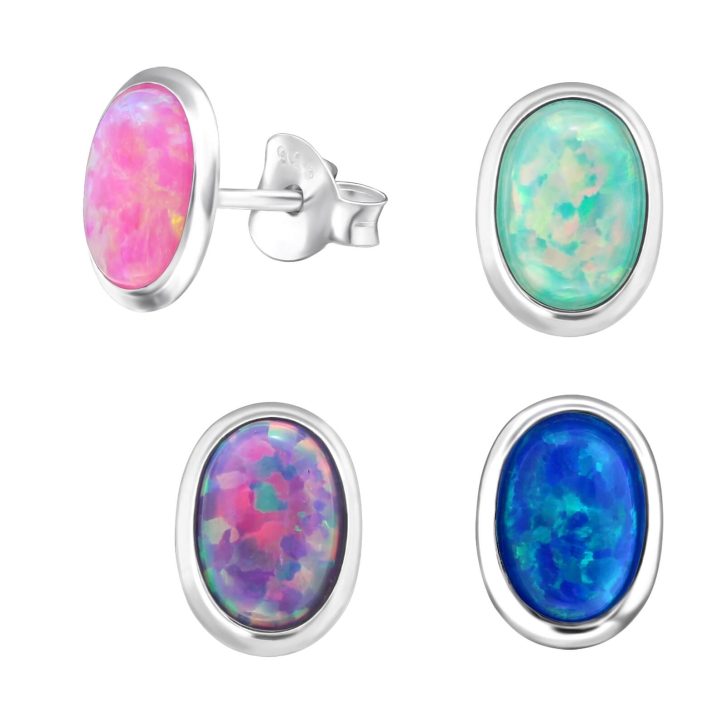 Elli Bracciale Bangle In Argento 925 Con Opale Sintetico: Sogno Surreale