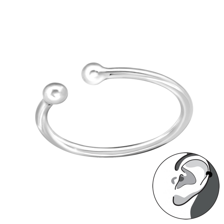 Ear Cuff 925 Sterling Silber Ohrklemme 10mm