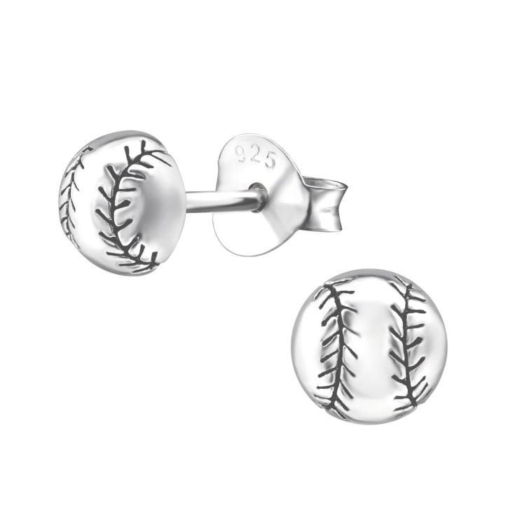 Ohrstecker 925 Sterling Silber mit Baseball