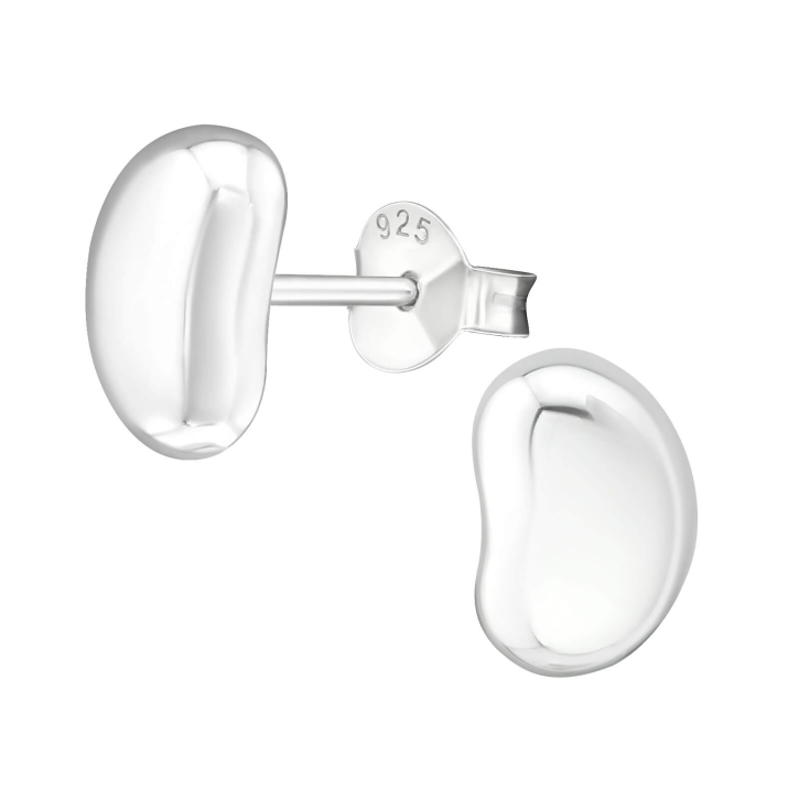 Ohrringe Ohrstecker 925 Sterling Silber mit Bohne
