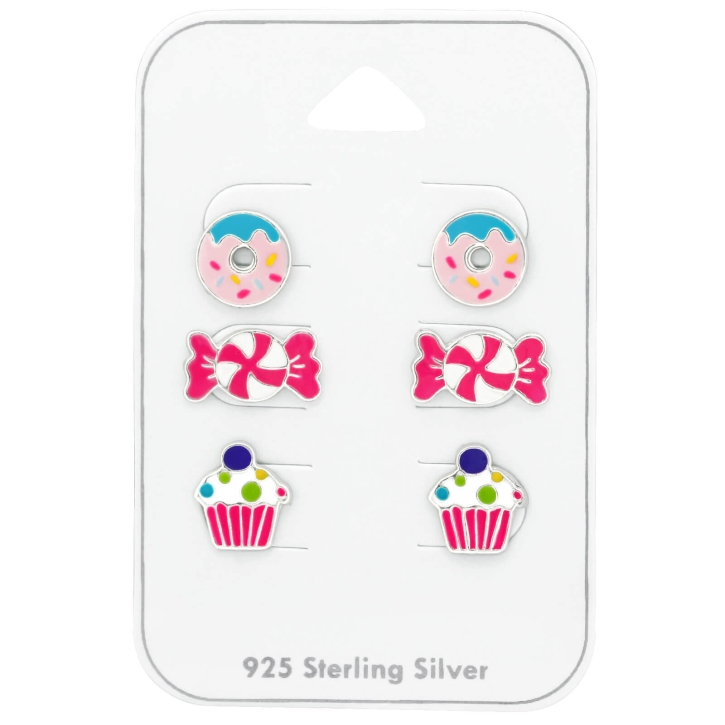 Ohrstecker Set 925 Sterling Silber Dessert