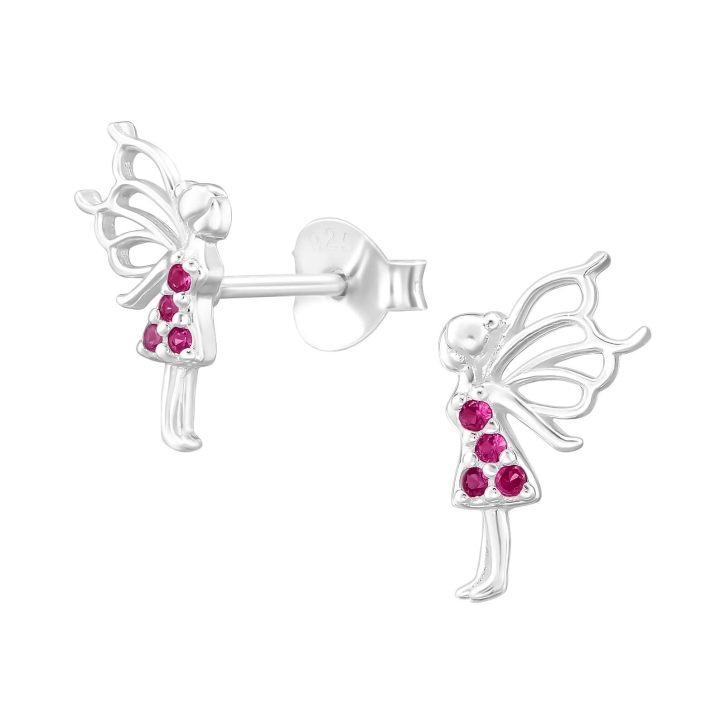 Ohrringe Ohrstecker 925 Sterling Silber Fee mit Zirkoniasteinen