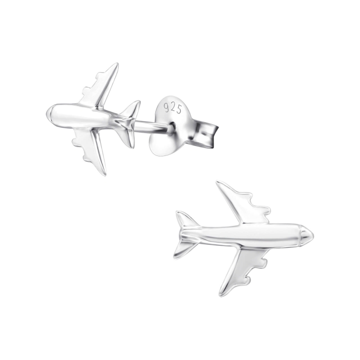 Ohrstecker 925 Sterling Silber mit Flugzeug