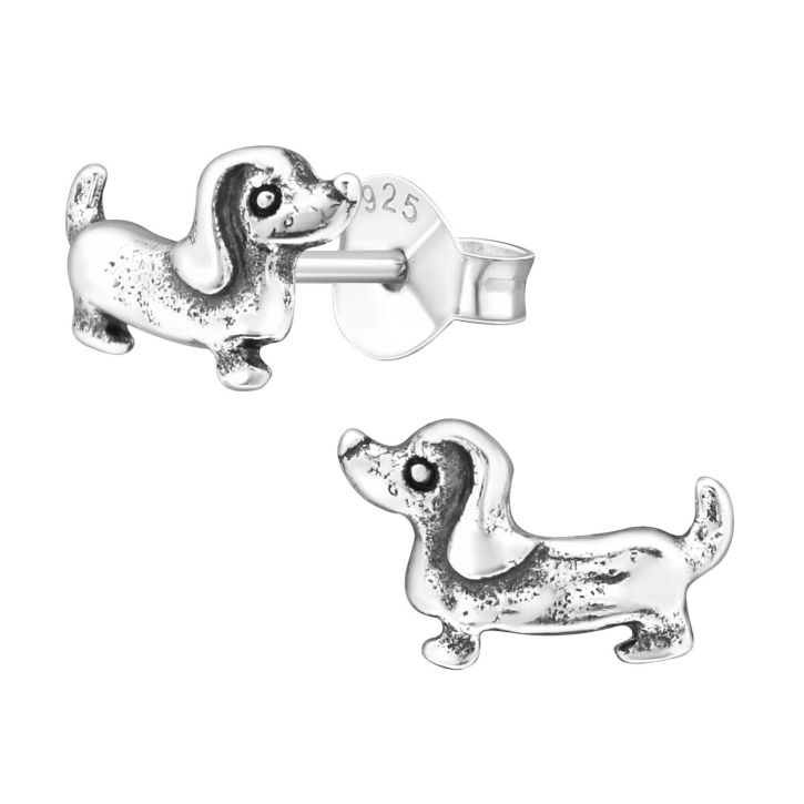 Ohrstecker 925 Sterling Silber mit Dackel