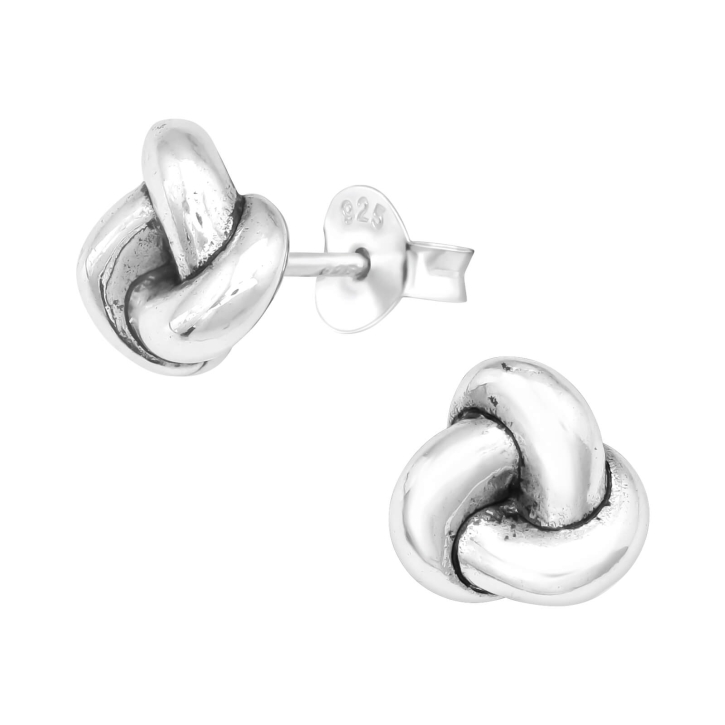 Knoten Ohrstecker 925 Sterling Silber