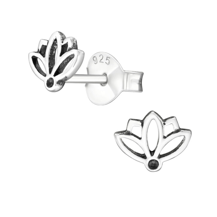 Ohrstecker 925 Sterling Silber mit Lotusblume