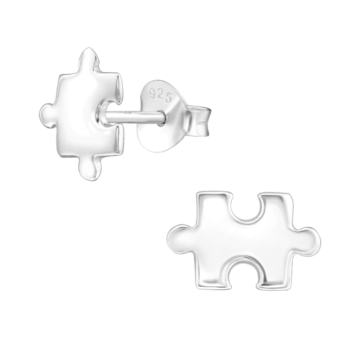 Ohrstecker 925 Sterling Silber mit Puzzle