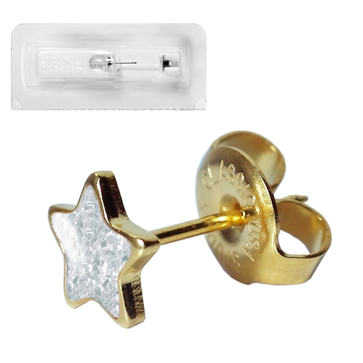 Studex Medizinische Ohrringe Aus Edelstahl, Vergoldet, Stern, 4