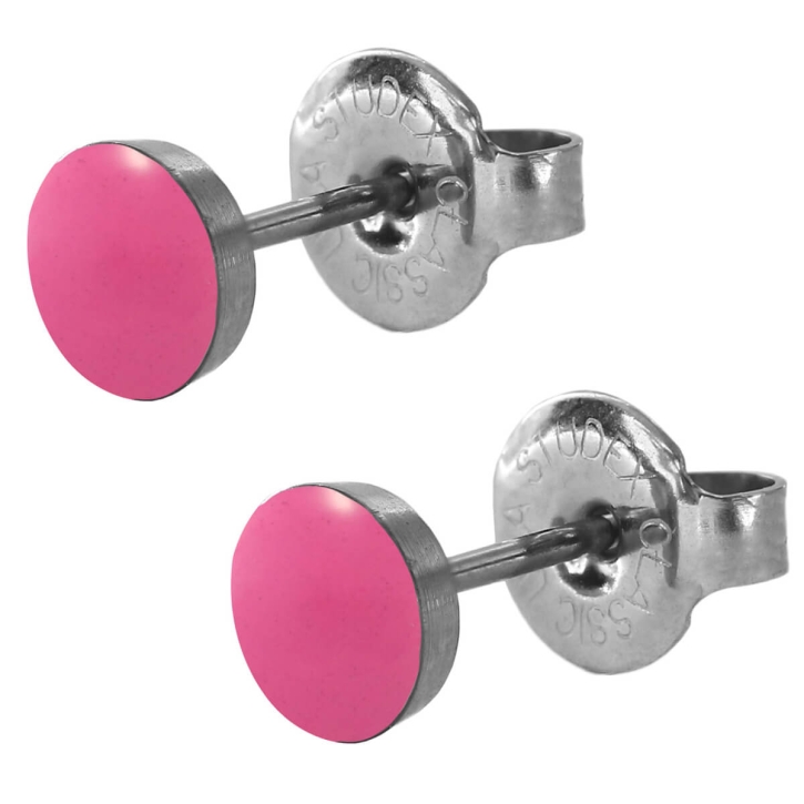 Chirurgenstahl Ohrstecker mit Emaille in pink Studex Sensitive