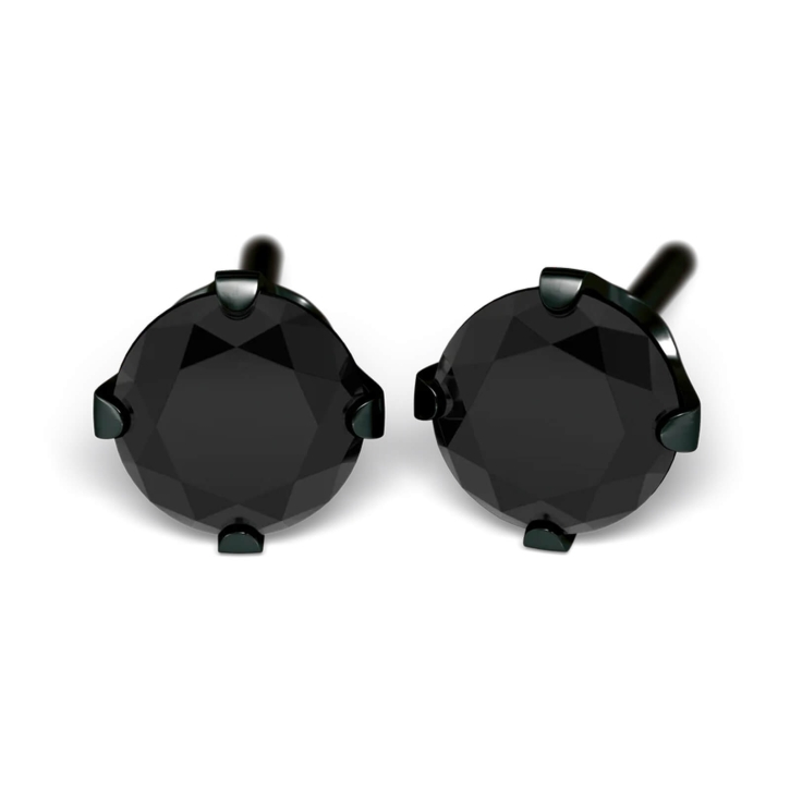 Studex System 75 Erstohrstecker Chirurgenstahl Sterile Ohrstecker Noir Zirkonia 5mm in schwarz