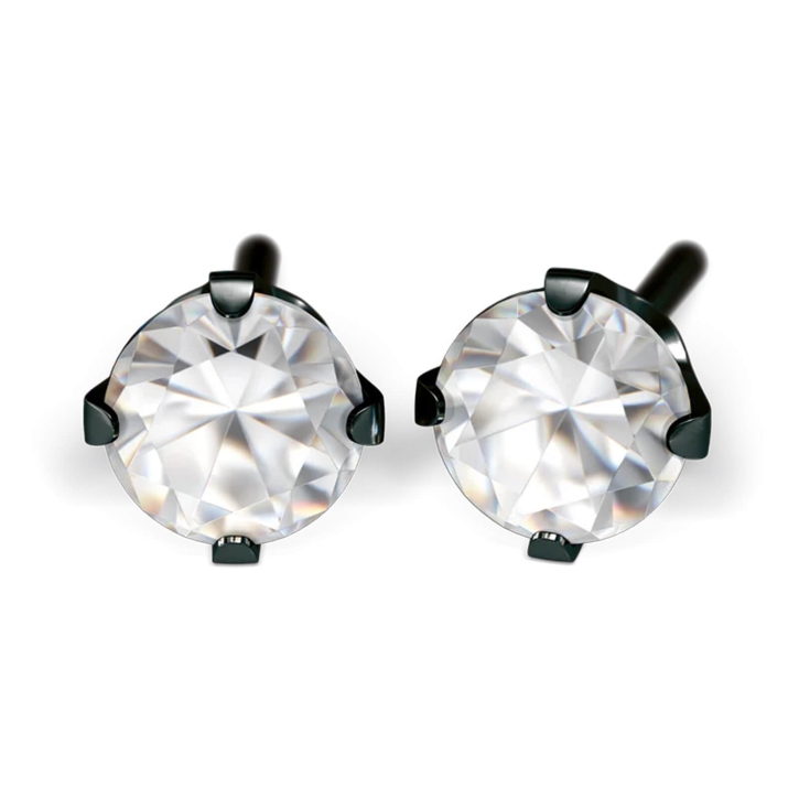 Studex System 75 Erstohrstecker Chirurgenstahl Sterile Ohrstecker Noir Zirkonia 4mm in transparent