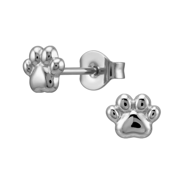 Titan Ohrringe Ohrstecker mit Hundepfote
