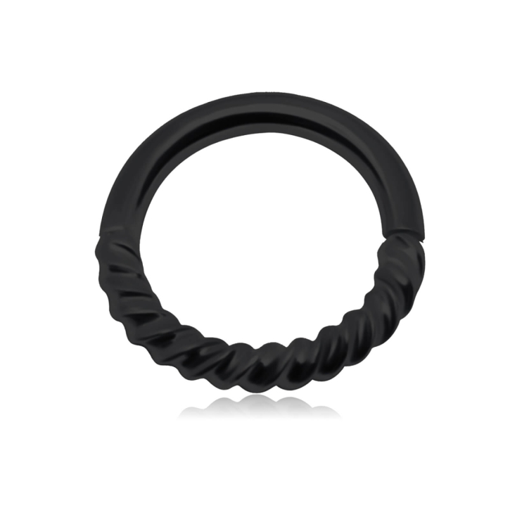 Ohrring Tragus Ohrpiercing 925 Sterling Silber schwarz-plattiert Stabdicke 0,8mm